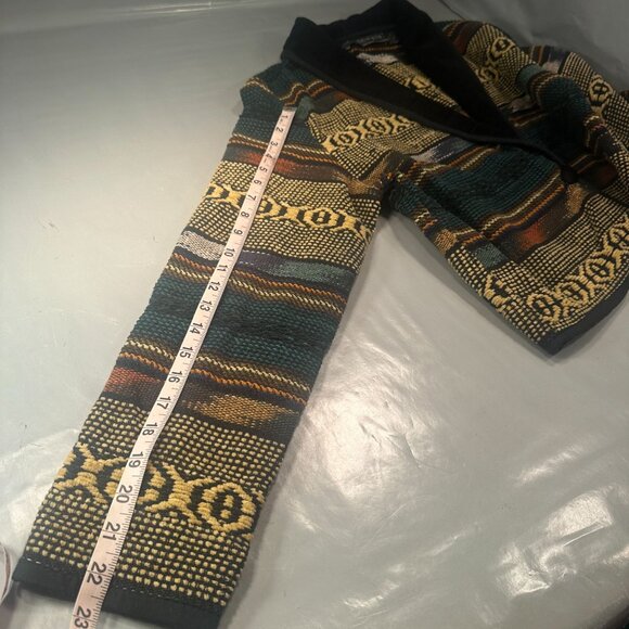 New Identity Southwest Tapestry Blazer Women Cropped Shawl Collar Western Cotton - Picture 14 of 16